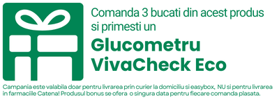 Cumpara 3 bucati de teste Vivacheck si primesti un glucometru VivaCheck Eco
