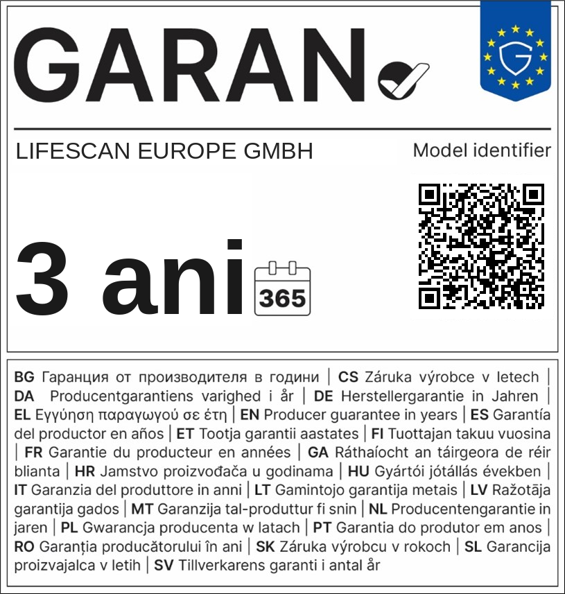 Garantie LIFESCAN EUROPE GMBH