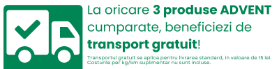 comanzi oricare 3 produse Advent Life si primesti transport gratuit pentru cosul tau de cumparaturi