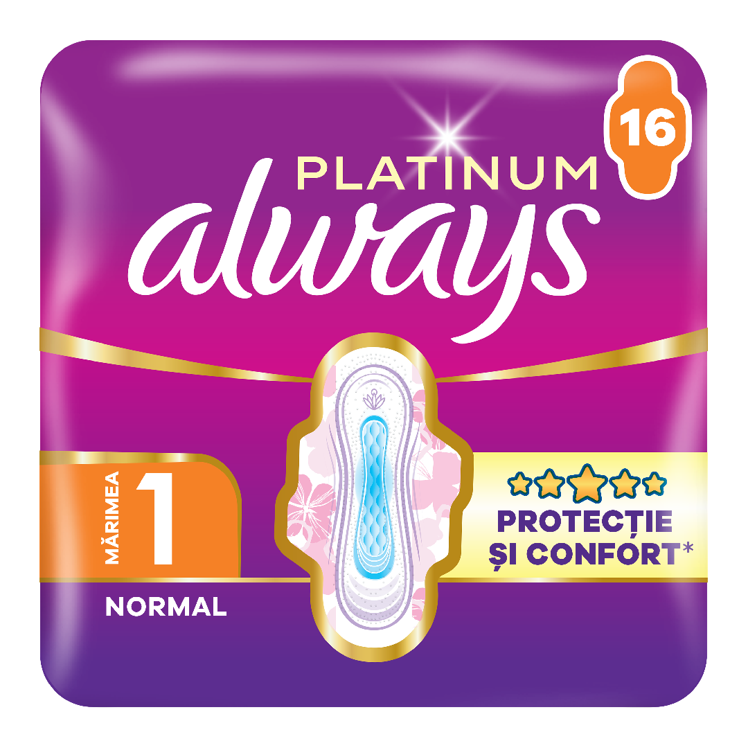 Absorbante Platinum Normal, 16 bucati, Always
