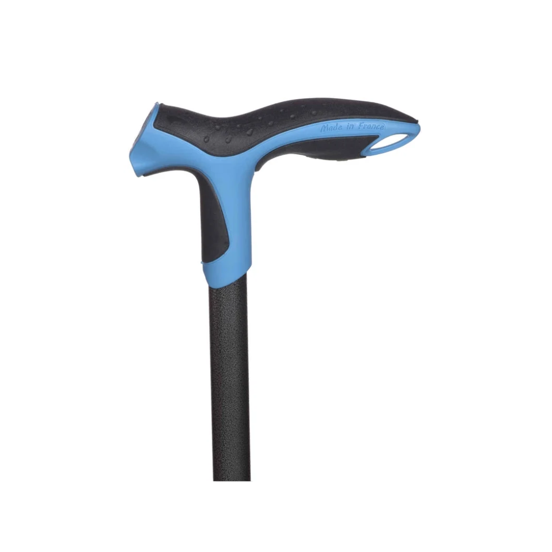 suport antialunecare maşină de spălat Baston reglabil cu tub de aluminiu si maner antialunecare Step Soft - Albastru