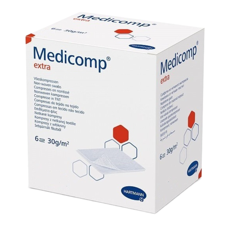HartMann Medicomp Extra steril 7,5x7,5 cm, 25 plicuri