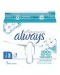 Absorbante din bumbac Cotton Protection, Night, Marimea 3, 8 bucati, Always
