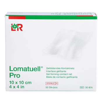 Comprese sterile cu parafina, 10x10cm, 10 bucati, Lomatuell H