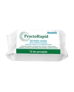 Assista ProctoRapid servetele umede pentru igiena anorectala x 72 buc