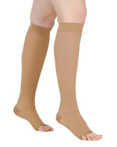 Ciorapi compresivi medicali pana la genunchi VARILEGS (22-27 MmHg), bej