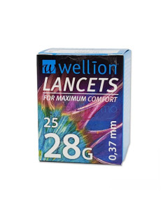 Lancete Wellion 28g 037 mm 25 buc cutie