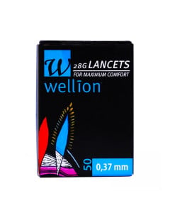 Lancete Wellion 28g 037 mm 50 buc cutie