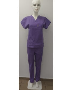 Pantaloni medicali de culoare lila- model unisex