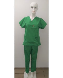 Bluza medicala de culoare verde - model unisex