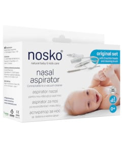 Set aspirator nazal bebelusi 0+luni, Nosko Original