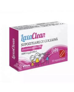 Supozitoare cu glicerina pentru copii LaxaClean, 10 bucati, Viva Pharma
