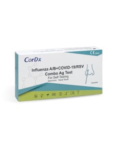 Test rapid combo pentru gripa AB Covid19 si RSV 1 buc Cordx