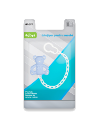 Lantisor pentru suzeta, ursulet bleu, 1 bucata, Adora 
