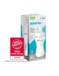 Biberon cu gat larg si tetina anticolici, 6 luni+, 330ml, Adora 