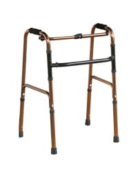 Cadru de mers din aluminiu pliabil ruginiu