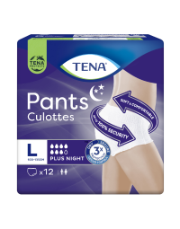 TENA Pants Plus Night Large, 12 bucati