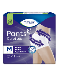 Scutece adulti TENA Pants Plus Night Medium, 12 buc