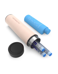 Termos portabil pentru insulina, capacitate 2-3 stilouri, Kekhealth Odyssey Compact, Pink