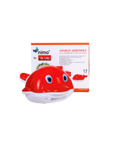 Aparat aerosoli nebulizator cu compresor, delfin Nimo, Dr.Life