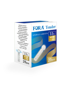 Lancete sterile glicemie 33G Fora Tender, 25 bucati