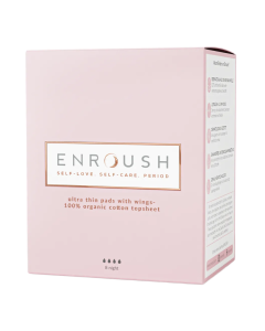 Enroush Absorbante Bumbac Organic Noapte, 8 bucati