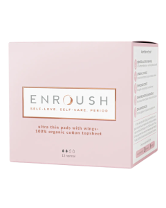 Enroush Absorbante Bumbac Organic Normale, 12 bucati