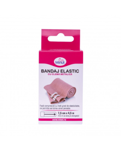 Bandaj elastic cu clema, 7.5cm x 4.5m, Minut