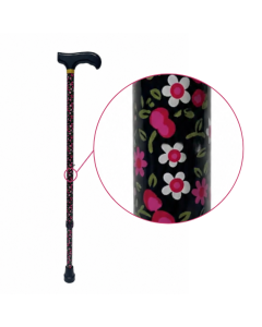 Baston reglabil din aluminiu, Floral Roz, JL920L