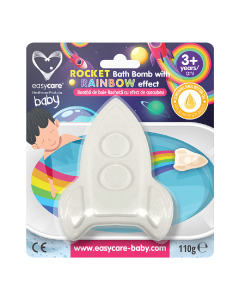 Bomba de baie cu efect de curcubeu, Racheta,110g, Easycare Baby
