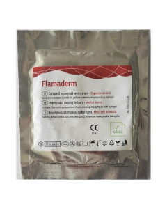 Compresa sterila pentru arsuri, impregnata cu hidrogel, 10x10cm, Flamaderm