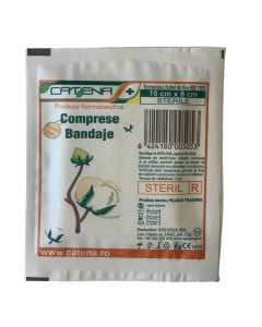 Comprese sterile CATENA 5 comprese x 8 pliuri 10cmx8cm