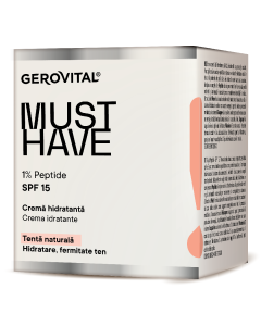 Gerovital Must Have crema hidratanta 1% Peptide SPF 15, 50ml