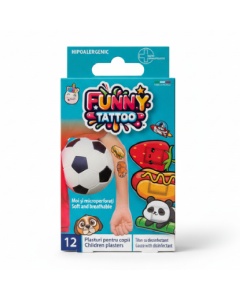 Plasturi pentru copii, Funny Tattoo, 12 bucati