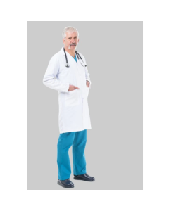 Halat medical pentru barbati alb Dr Rever Long