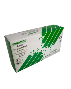 Manusi examinare pudrate din latex, nesterile, marimea L, 100  bucati, Euromed