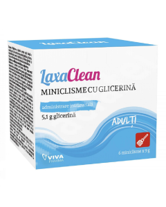 LaxaClean miniclisme glicerina adulti, 6 buc.