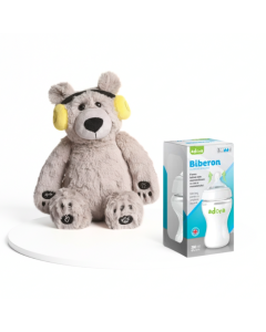 Pachet Ursuletul Lulla si Biberonul Adora anticolici 260 ml, 3-6 luni