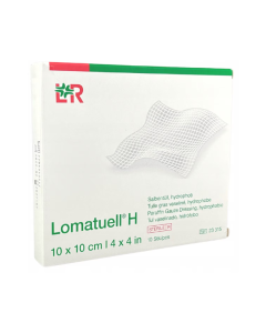 Comprese sterile cu parafina, 10x10cm, 10 bucati, Lomatuell H