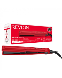 Placa de indreptat parul Revlon Smooth Results RVST2176GPE, temperatura pana la 200 grade, husa si perie de par Revlon cadou