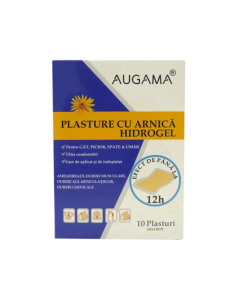 Plasturi cu arnica si hidrogel Augama, 10x14 cm, 10 bucati