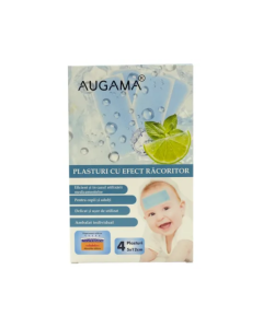 Plasturi cu efect racoritor pentru copii Augama, 5x12 cm, 4 bucati