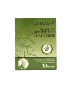 Plasturi detoxifianti cu ceai verde Augama, 10x12 cm, 10 bucati