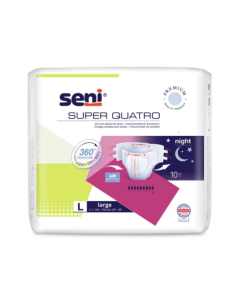 Scutece cu sistem inchis Super Seni Quatro, Large, 10 bucati, Seni