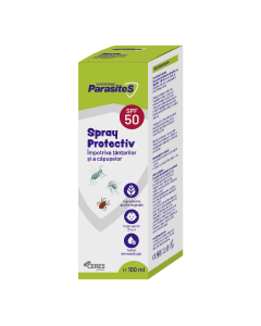 Spray repelent importiva tantarilor si a capuselor SPF 50, Santaderm Parasites, 100 ml