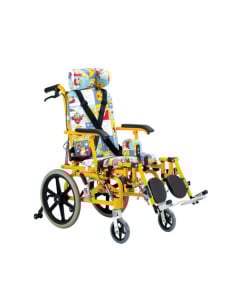 Scaun cu rotile din aluminiu multipozabil pediatric