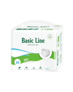 Scutece tip chilot pentru adulti, Basic Line, marime M, 10 bucati, Nateen
