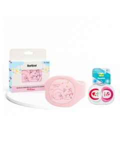 Set Confort Bebe Roz cu centura Burticel si 2 suzete Adora