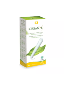 Tampoane din bumbac organic cu aplicator Regular, 16 bucati, Organyc