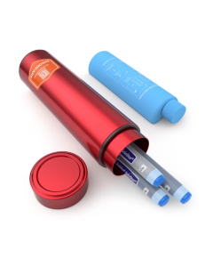 Termos portabil pentru insulina, capacitate 2-3 stilouri, Disoncare Odyssey Compact, Red